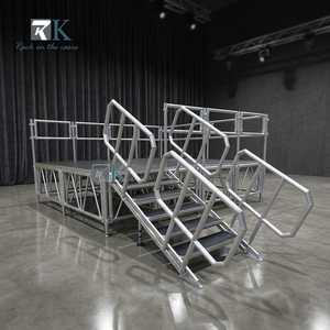 Plateforme de scène en aluminium détachable à hauteur réglable pour événements - Product Image 1