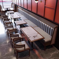 Chaise de salle à manger en bois de style nordique avec dossier en cannage, banquette de luxe à dossier haut pour projet de restaurant commercial