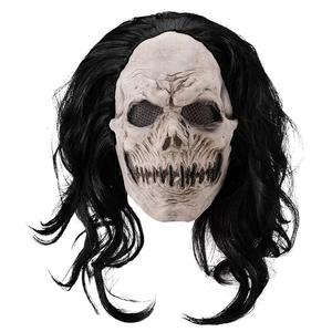 2025 Halloween Horror cara completa Horrible mujer aterradora con pelo largo látex máscara <span class=keywords><strong>de</strong></span> Halloween - Product Image 1