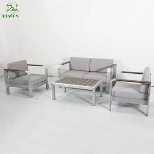 Modern Rustic Furniture Patio Lounge Set <strong>Loveseat</strong> Waterproof Brushed Aluminum Terrace <strong>Garden</strong> Sofa Set <strong>for</strong> Outdoor - Product Image 6