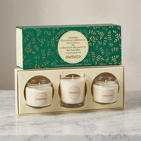 Boîte d'emballage en papier cadeau magnétique avec inserts pour bocal à bougies Boîtes à bougies de Noël créatives faites à la main