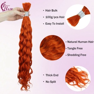 Cabello Humano Virgen a Granel con Ondas Naturales Sin Procesar FH # Paquete de Cabello Humano 350 sin Trama para Trenzas Boho - Product Image 3