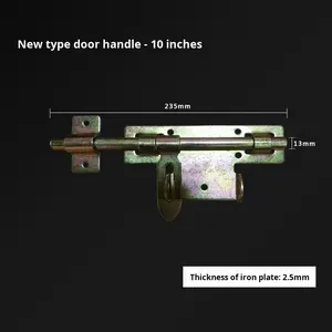 Perno de Puerta Antirrobo de Hierro Galvanizado Reforzado y Moderno de Fabricante Original, con Pestillo Engrosado y Estilo de Pestillo Ampliado Opcional - Product Image 4