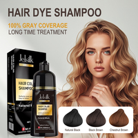 Vente flash - Crème colorante pour cheveux noire semi-permanente de qualité supérieure 400 ml pour hommes et femmes, à utiliser à domicile, couvre les cheveux gris