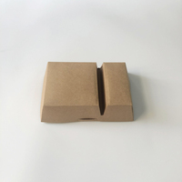 Boîte à emporter en papier kraft jetable multi-compartiments avec couvercle à charnière et plusieurs grilles pour le déjeuner
