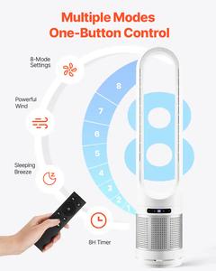 Bladeless <b>Fan</b> With Air Purifier Quiet Bladeless Tower <b>Fan</b> for Bedroom & Household Use With WiFi <b>Control</b> 8 Speeds Bladeless <b>Fan</b> - Product Image 3