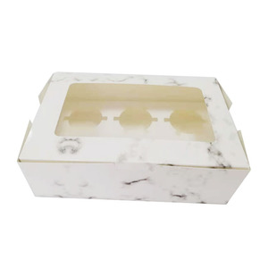 Cajas de Papel para Cupcakes, Diseño Nuevo <span class=keywords><strong>2022</strong></span>, Paquete de 6, Envases para Pasteles y Muffins, Caja de Papel para Alimentos - Product Image 3