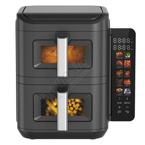 Turbo lên và xuống 2 sưởi ấm 4.5L + 6.5L đôi Stack Nồi chiên không khí 3 Ống sưởi ấm 100% hiệu quả hơn so với nồi chiên không khí thông thường - Product Image 6