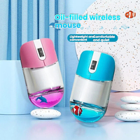 Souris sans fil USB 3D personnalisable avec dauphin bleu flottant, batterie 3A, Aqua Maus Mysz, cadeaux d'accueil pour entreprises