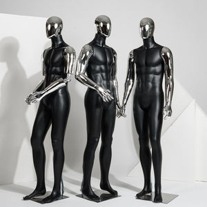 Maniquíes masculinos de <span class=keywords><strong>cuerpo</strong></span> completo de plástico negro mate modernos de pie de <span class=keywords><strong>cuerpo</strong></span> <span class=keywords><strong>entero</strong></span> - Product Image 2