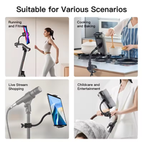 Support de téléphone pour la gym, le fitness, avec aimants puissants, stable et sécurisé, hauteur réglable pour la gym/la poussette/les vélos