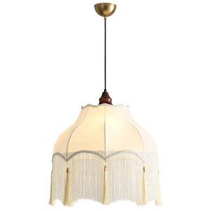Lustre suspendu dimmable en tissu tressé à pampilles, style vintage décoratif, moderne, nordique, de luxe, pour îlot de cuisine et salle à manger, avec éclairage LED - Product Image 6
