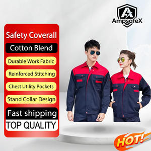 Vêtements de sécurité haut de gamme, nouveau design, pantalons de travail respirants en polyester et coton, combinaisons avec éléments réfléchissants pour une utilisation intensive - Product Image 1