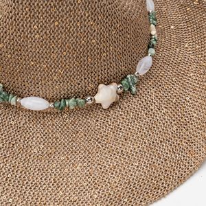Chapeau en paille de papier de style nouveau, chapeau de soleil respirant pour femme, été, extérieur, plage, voyage, chapeau simple et tendance, chapeau <span class=keywords><strong>panama</strong></span> en paille - Product Image 4