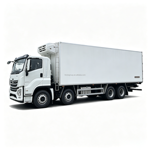 Camion de transport frigorifique 12 roues 4 essieux pour fruits de mer et viande congelés, véhicule de fret isotherme à vendre - Product Image 1