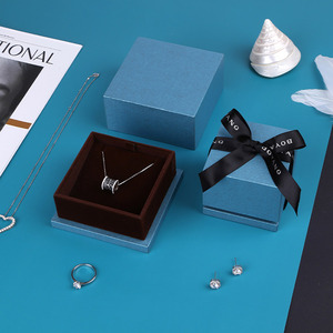 Boyang Custom Paper Jewelry Packaging <b>Earring</b> Bracelet Necklace Ring Gift <b>Box</b> - Product Image 3