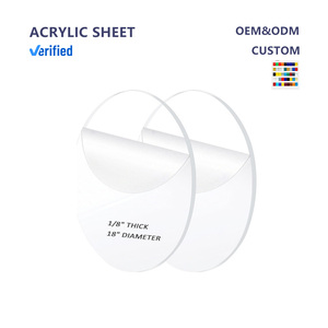 Vòng rõ ràng tấm <span class=keywords><strong>Acrylic</strong></span> nhựa trống đĩa vòng tròn dấu hiệu Bảng điều chỉnh trong suốt cho khung hình DIY Art & Craft PMMA tấm 2 mét RoHS - Product Image 1