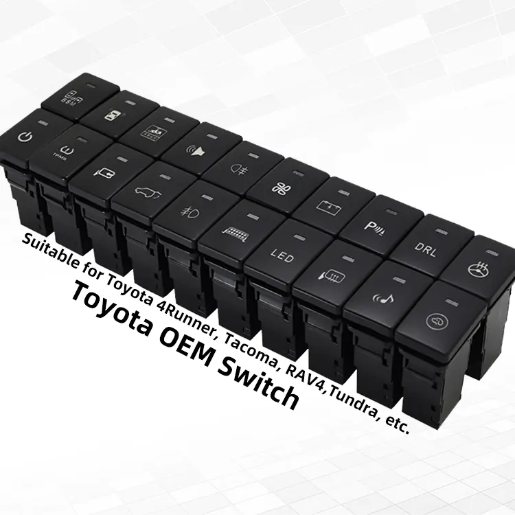 Skyearth 12V Vários Símbolos LED Light Bar Botão Interruptor Toyota Interruptor de Controle Central Do Carro Para Toyota