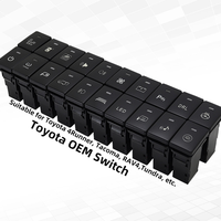 Skyearth Interruptor de botón LED de 12V con varios símbolos para barra de luz, interruptor de control central para coche Toyota