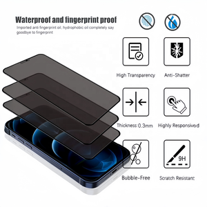 Protector de Pantalla de Vidrio Templado Anti-Espía 9H Anti-Golpes a Precio de Fábrica para <span class=keywords><strong>iPhone</strong></span> 17 16 15 14 <span class=keywords><strong>13</strong></span> Pro Max, Película Protectora - Product Image 2