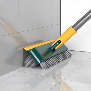 <span class=keywords><strong>Brosse</strong></span> de nettoyage 3-en-1 réglable pour fentes domestiques, <span class=keywords><strong>avec</strong></span> tête en plastique à poils durs, grattoir à <span class=keywords><strong>eau</strong></span> et brosses pour <span class=keywords><strong>le</strong></span> nettoyage des coins, des interstices et des sols - Product Image 1