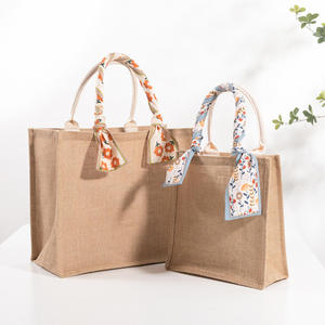 Sacs d'épicerie sacs de jute <span class=keywords><strong>sac</strong></span> à provisions d'épaule en gros femmes sacs à <span class=keywords><strong>main</strong></span> dames naturel - Product Image 1