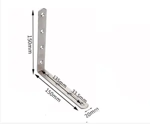 ZhuoRui various types of 90 degrees right angle L-type Thicken stainless steel Corner code fixer 150*3.0mm