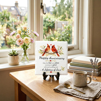 Plaque en céramique 3D gaufrée à feuille d'or 16x16cm, bord biseauté, avec support et dos en liège, souvenir, objet décoratif, cadeau, vente en gros