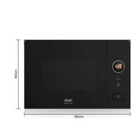 Four à micro-ondes électrique RAF R.0850 25L 900W, chauffage rapide, fonction de dégivrage intelligent, porte en verre, chauffe-aliments de cuisine, utilisation culinaire