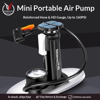 Pompe à pied portable multifonction pour vélo de route et usage domestique, avec manomètre, pour véhicules électriques/à batterie