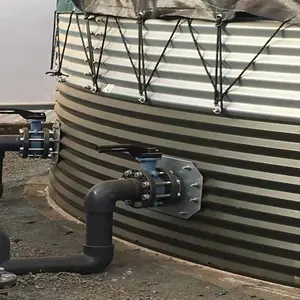 Large Corrugated Steel Water Tanks 400000 Liter Water Storage Tank 200 M3 Fish Farm Water Tank