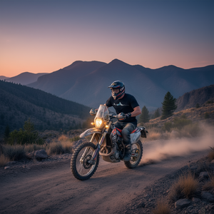 Camiseta clásica para hombre con diseño de motocicleta todoterreno Heartbeat Offroad Motorcycle Rider - Product Image 3