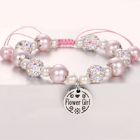 Pierre naturelle Shambhala perle cristal perle bijoux personnalisé breloque initiale cadeau d'anniversaire maman fille rose perlé Bracelet