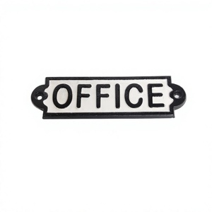 Panneaux de bureau faits à la main, à fixer au mur ou à la porte, panneaux et plaques de bureau antiques, design client accepté - Product Image 1