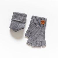 Gants d'hiver personnalisés sans doigts en laine d'alpaga, tricotés côtelés avec revers élastique, chauds, unisexes, pour la conduite, le clavier et les activités de plein air