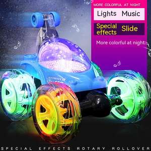 Voiture télécommandée AiJH RC <span class=keywords><strong>Stunt</strong></span> Tipper retournée avec lumières LED clignotantes, roulement à 360 degrés, danse, jouet de voiture télécommandée 2,4 GHz - Product Image 2