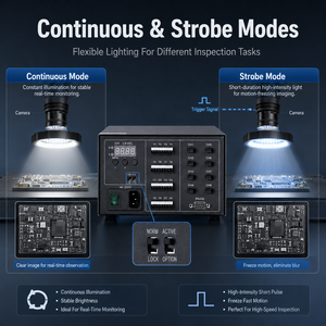 Contrôleur de gradation pour vision artificielle, 8 sorties indépendantes, système d'éclairage LED industriel - Product Image 4