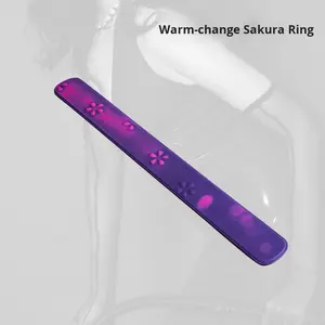 Original berührungs empfindlicher temperatur verändernder Aufdruck Sp Kirschblüten lineal Massage stab Erotisches Spielzeug Paare Sexspielzeug - Product Image 3