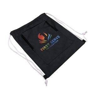 กระเป๋าเชือกผูกโพลีเอสเตอร์แบบกำหนดเองพร้อมโลโก้สำหรับโปรโมชั่น - Product Image 5