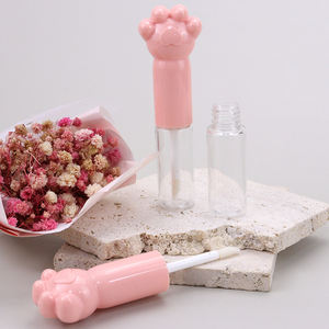 Design novità grazioso lucidalabbra a zampa di gatto contenitore vuoto da 8ml rosa artigli vuoti per lucidalabbra tubi con bacchetta - Product Image 2