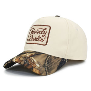 Cappellini Unisex con Logo ricamato personalizzato cappellino da Baseball Hot Sell due toni corona alta a tesa curva cappellini da Baseball sportivi da camionista - Product Image 2