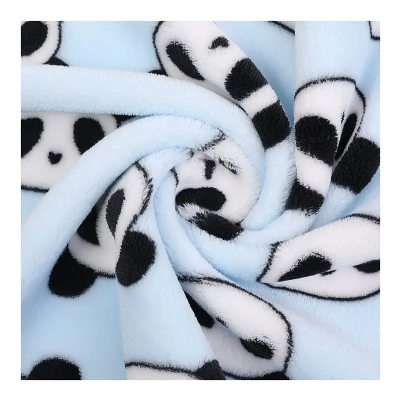 Couverture tricotée en flanelle avec imprimé de <span class=keywords><strong>Panda</strong></span>, tissu polaire Ultra doux, couverture de flanelle