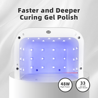 Lampe à pédicure professionnelle 48W, sèche-ongles électrique 2 en 1, lampe à LED UV pour pédicure et manucure