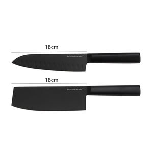 Juego de 2 Cuchillos de Cocina Profesionales Negros Santoku KITCHENCARE, Venta al por Mayor - Product Image 5