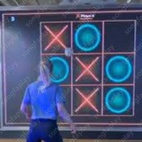 Jeux de football mural Tic-Tac-Toe, jeu de lancer de ballon immersif en réalité augmentée, installations murales de jeu de ballon pour parcs d'attractions, simulateur sportif