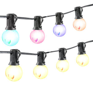 Guirnalda de Luces LED G40 Multicolor, Luces de Globo para Exteriores, Impermeables, para Patio, Jardín, Bodas y Fiestas - Product Image 1