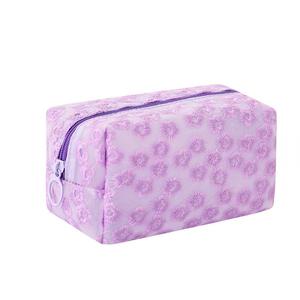 Bolsa de Almacenamiento de Cosméticos Transparente Personalizada con Diseño de Flores Pequeñas y Bolsa de Aseo, Bolso de Mano Portátil de Alta Calidad - Product Image 4