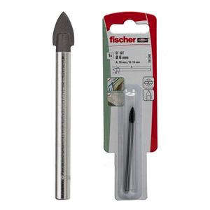 FISCHER - 551340 Broca para vidrio con aletas chapadas en carburo en blister PV K - EAN 4048962286984 BROCAS OTRAS BROCAS - Product Image 1