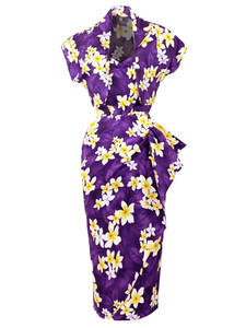 Moda Vintage 1950s estilo Halter cuello sin mangas estampado Floral Bolero y lápiz vestido para mujer - Product Image 6