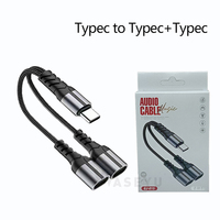 Adaptador Distribuidor 2 en 1 Tipo C, Cargador Dual USB-C, Carga Rápida 3A, Revestimiento de PVC con Blindaje Trenzado para Computadora, Teléfono, iPad 16